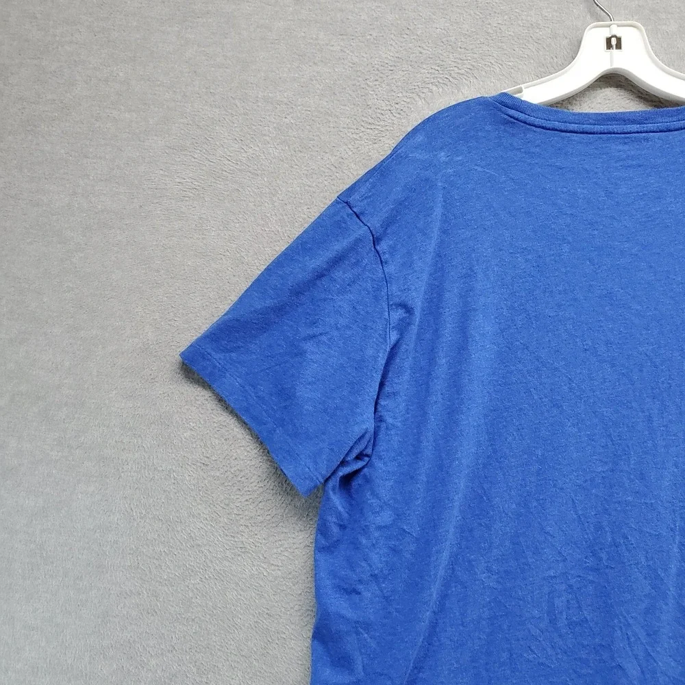 Polo Ralph Lauren Men Shirt XL Blue Logo‎ Embroidered Short Sleeve Crew Neck